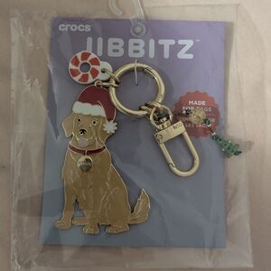 crocs jibbitz holiday dog golden retriever lab bag charm